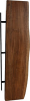 HSM Collection-Wandplank Live Edge -90x20x4-Naturel/Zwart-Acacia/Metaal