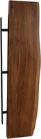 HSM Collection-Wandplank Live Edge -90x20x4-Naturel/Zwart-Acacia/Metaal