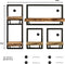HSM Collection-Wandplanken Levels Live Edge -87x22x70-Naturel/Zwart-Acacia/Metaal
