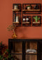 HSM Collection-Wandplanken Levels Live Edge -87x22x70-Naturel/Zwart-Acacia/Metaal
