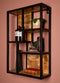 HSM Collection-Wandrek Levels -50x20x75-Naturel/Zwart-Mango/Metaal