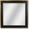 HSM Collection Wandspiegel - 90x90 - Goud/zwart - Teak