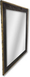 HSM Collection Wandspiegel - 90x90 - Goud/zwart - Teak