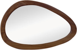 HSM Collection-Wandspiegel organische vorm-Tide-80x50x3-walnoot-Teak
