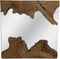 HSM Collection - Wandspiegel Vierkant - 60x60x6 - Naturel - Teak Wortelhout
