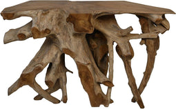HSM Collection-Wandtafel Teak Root Two Tone-100x40x75-Naturel-Teak