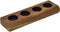 HSM Collection-Waxinelichthouder 4 Gaten-10x30x4-Naturel-Teak