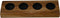 HSM Collection-Waxinelichthouder 4 Gaten S/8-10x30x4-Naturel-Teak