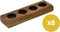 HSM Collection-Waxinelichthouder 4 Gaten S/8-10x30x4-Naturel-Teak