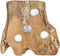 HSM Collection-Waxinelichthouder 4 Gaten-30x30x7-Naturel/Zilver-Teak/Metaal