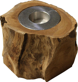 HSM Collection-Waxinelichthouder-ø10x10-Naturel-Teak