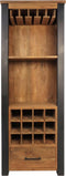 HSM Collection Wijnkast Atlanta - rustiek oud teak/metaal