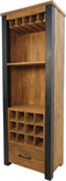 HSM Collection Wijnkast Atlanta - rustiek oud teak/metaal