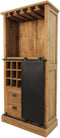 HSM Collection-Wijnkast Blackburn-84x40x177-Naturel/Zwart-Teak/Metaal