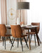 LISLE - Eetkamerstoel - Bruin - Polyester