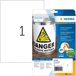 Herma 9500 - Weerbestendige Etiketten 210x297mm - Wit (10 vellen)