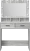 vidaXL - Grijze - Sonoma - Kaptafel - met - LED - Verlichting - - - 79x41x135 - cm