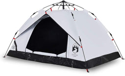 vidaXL - Koepeltent - 3-persoons - snelontgrendeling - verduisterende - stof - wit