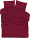 DoubleDry Dekbedovertrek Flanel 100% Katoen - Tweepersoons 200x200/220 cm - Bordeaux - (2 stuks)