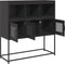vidaXL - Dressoir - 100,5x39x107 - cm - koudgewalst - staal - zwart