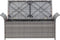 vidaXL - Opbergbankje - met - kussen - 138 - cm - poly - rattan - grijs