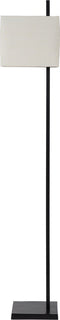 Atmooz - Vloerlamp Agra - Staande Lamp - Stalamp - Woonkamer - Zwart en witte kap - Hoogte 170cm - Metaal