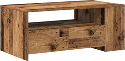 vidaXL - Salontafel - Oud - Hout - 102x55x43,5 - cm - Engineered - Wood