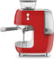 Smeg EGF03RDEU - Espressomachine met bonenmaler - 19 bar druk - Rood