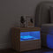 vidaXL - Nachtkastje - met - LED-verlichting - 50x40x45 - cm - sonoma - eikenkleurig