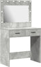 vidaXL - Make-uptafel - met - LED-verlichting - - - Beton - Grijs - 78,5x41x135 - cm
