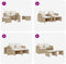 vidaXL - 5-delige - Tuinbankstel - met - kussens - stapelbaar - beige - poly - rattan
