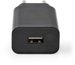 Nedis WCHAC242ABK - USB-wandlader - 2,4 A snel opladen - Zwart
