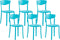 Beliani VIESTE - Tuinstoel set van 6 - Blauw - Kunststof