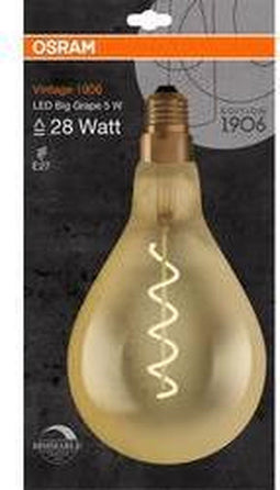 OSRAM LED lamp - Lampvoet: E27 - Warm comfortlicht - 2- K - 5 W - helder - Vintage 19-6 LED DIM