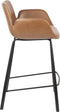 Zuiver Brit Counter Barkruk - Bruin - Leer - Set van 2