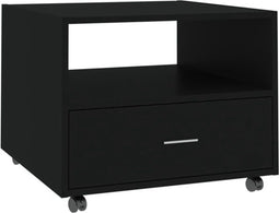 vidaXL - Salontafel - 55x55x40 - cm - bewerkt - hout - zwart