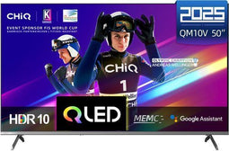 CHiQ U50QM10V - Smart TV 50 Inch - QLED Pro 4K UHD - Dolby Audio - Randloos Metal Design (2025)
