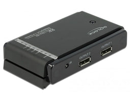 Delock DisplayPort 1.4 Switch - 2x2 DP in > 1x2 DP out 8K - Zwart