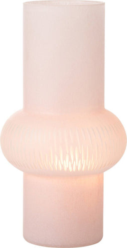 J-Line vaas Streep Bal - glas - lichtroze - small - 35.5 cm hoog