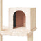 vidaXL - Kattenmeubel - met - sisal - krabpalen - 119 - cm - crèmekleurig