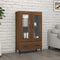 vidaXL - Hoge - kast - 70x31x115 - cm - bewerkt - hout - bruin - eikenkleur
