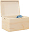 vidaXL - Houten - kist - met - deksel&handvatten - 40x30x23cm - massief - grenenhout