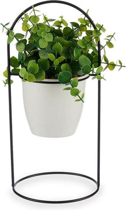 Decoratieve plant Lakens Rond Metaal Plastic 21 x 30 x 21 cm (8 Stuks)