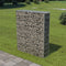 vidaXL - Schanskorfmuur - met - deksels - 80x20x100 - cm - gegalvaniseerd - staal
