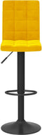 vidaXL - Barkrukken - 2 - st - fluweel - mosterdgeel