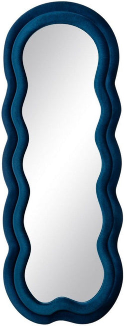 Wandspiegel Blauw Franela Hout Kristal Verticaal 60 x 4 x 160 cm