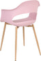 UTICA - Eetkamerstoel - Roze - Synthetisch materiaal