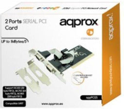 Approx APPPCI2S - PCI Controlekaart - 2 Serie Poorten - Aluminium Zwart