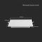 V-TAC VT-61024-SQ LED Mini Panel - Backlit Recessed - IP20 - White Body - 24W- 2640 Lumens - 4000K