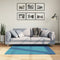 vidaXL - Vloerkleed - OVIEDO - laagpolig - 120x120 - cm - turquoise
